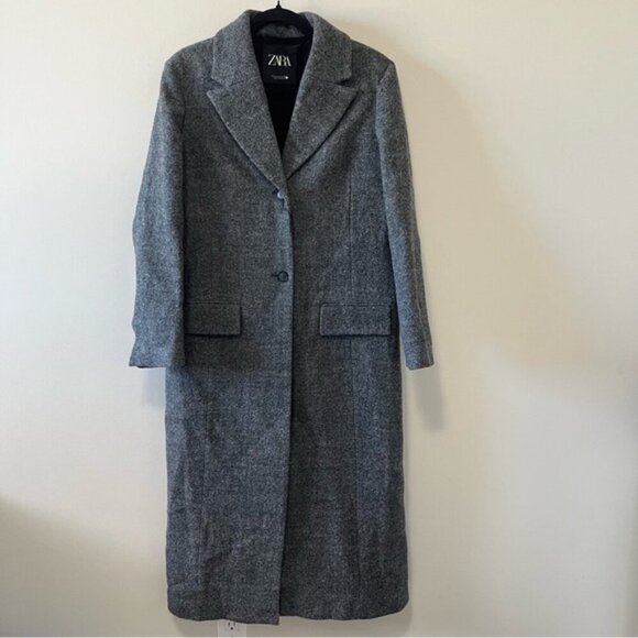 ZARA WOMAN ZW COLLECTION Combined Wool Coat - Picture 6 of 13